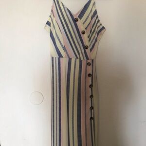 NWT Derek Heart Multicolor Striped Midi Dress